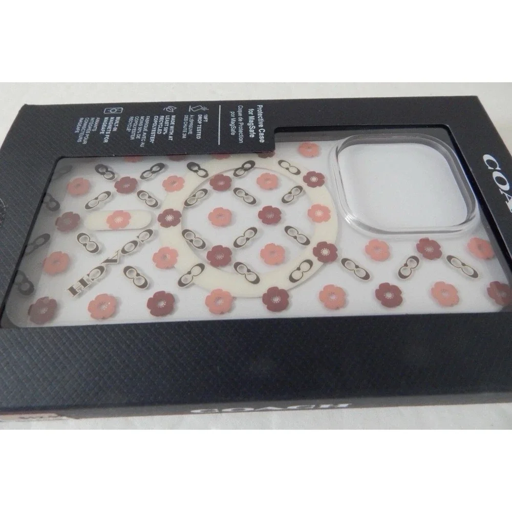 Coach New York Protective Case‎ with Magsafe For iPhone 15 Pro Clear/Multi NWT